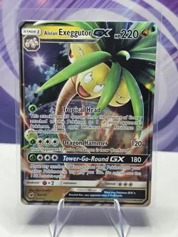 Pokemon TCG Alolan Exeggutor GX Holo Ultra Rare Card Crimson Invasion 74/111 - Image 1