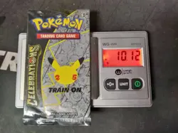 10.12g Heavy Pokemon 25th Anniversary Celebrations Booster Pack 4 Cards Sealed - Image 1