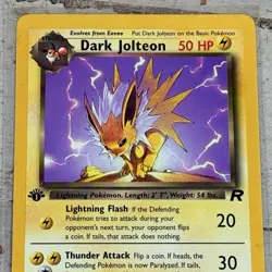 Pokemon Dark Jolteon 1st Edition Team Rocket 38/82 Card Pokemon - Image 4