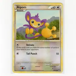 Pokemon TCG Aipom 55/102 HGSS Triumphant Regular Common Card EN-MP 2010 - Image 1