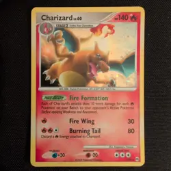 Pokemon TCG Charizard LV.60 Platinum Arceus Holo Rare Card 1/99 LP - Image 1