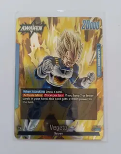 DBS Dragon Ball Fusion World FS02-01 Vegeta Leader Trading Card - Image 1