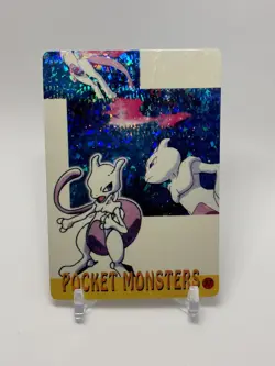 1999 Pokemon Japanese Bandai Carddass Mewtwo Vending Card Sticker - NM RARE - Image 2
