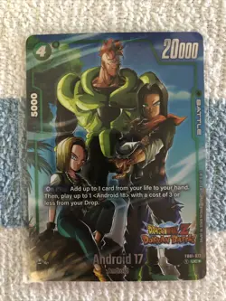 DBS Dragon Ball Fusion World FB05-077 Android 17 Dokkan Battle ALT ART Card - Image 1
