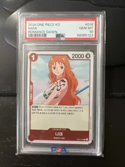 One Piece Card Kor Romance Dawn Nami #016 PSA 10 V - Image 1