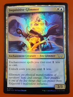 1x Inquisitive Glimmer | FOIL | Duskmourn: House of Horror | MTG Magic Cards - Image 1