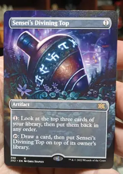Sensei's Divining Top (Borderless) Double Masters 2022 Regular [Damage] - Image 1