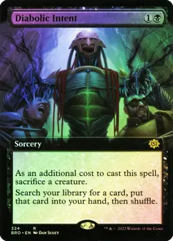Diabolic Intent - Rare Extended Art FOIL - The Brothers' War #324 - Image 1