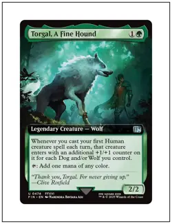 1x Torgal, A Fine Hound, Extended Art, Final Fantasy, Magic MTG NM - Image 1