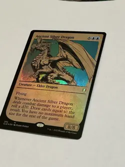 Magic the Gathering Ancient Silver Dragon Foil NM Battle for Baldur’s Gate - Image 2