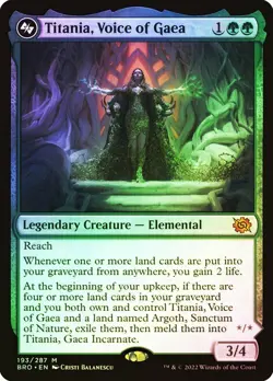 Titania, Voice of Gaea Foil The Brothers' War NM MTG - Image 1