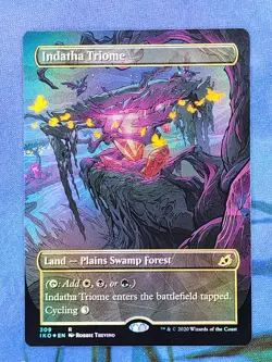 1x FOIL BORDERLESS Indatha Triome, NM, IKO, Magic: the Gathering, MtG - Image 1