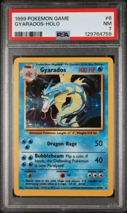 Gyarados ⭐ 006/102 Base Set Holo Pokemon PSA 7 JUST GRADED - Image 1