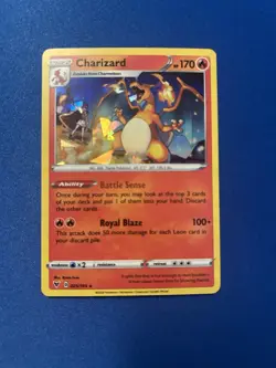 2020 Pokemon Charizard Vivid Voltage 025/185 Holo Exclusive Cracked Ice Holo - Image 1