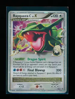 POKEMON Diamond & Pearl RAYQUAZA C LV. X DP47 Holo Black Star Promo LP MP - Image 1