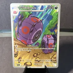Pokemon TCG Whirlipede 133/086 Illustration Rare Holo SV Black Bolt English NM/M - Image 1
