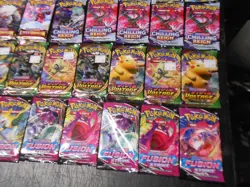 Lot (50) Pokemon SWSH Booster Packs Fusion Strike Chilling Reign Silver Vivid ++ - Image 2