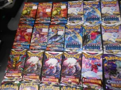 Lot (50) Pokemon SWSH Booster Packs Fusion Strike Chilling Reign Silver Vivid ++ - Image 4