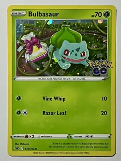 Bulbasaur SWSH231 (NM) Cosmo Holo Black Star Promo SWSH: Pokemon Go 2022 - Image 1