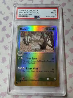 Pokemon Nuzleaf EX Sandstorm Reverse Holo #49 PSA 9 Mint - Image 1
