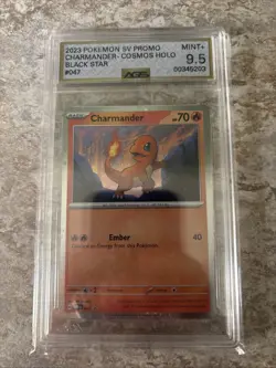 2023 Pokemon Charmander Cosmos Holo Black Star Promo #47 AGS 9.5 - Image 1