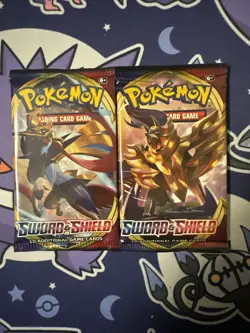 Pokemon Sword & Shield Base Set Booster Packs 2 Packs - Image 1