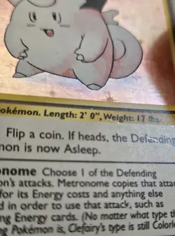HP Clefairy Holo 005/102 Base Set Pokemon TCG - Image 3