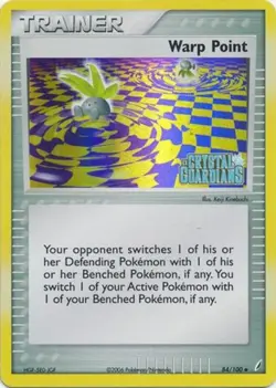 Warp Point - 84/100 - Uncommon - Reverse Holo LP, English Pokemon EX Crystal Gua - Image 1
