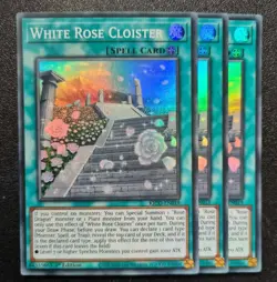 White Rose Cloister x3 Yu-Gi-Oh! KICO-EN019 1st Super Rare PLAYSET - Image 1