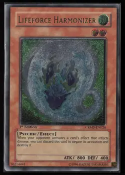 Yugioh Lifeforce Harmonizer CRMS-EN026 1st Edition Ultimate Rare NM - Image 1