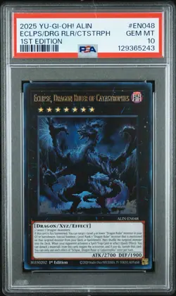 2025 PSA 10 YUGIOH SUDA ULTRA RARE ECLIPSE DRAGON RULER OF CATASTROPHES 💎 - Image 1