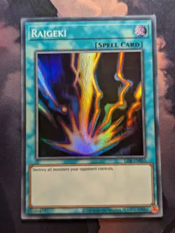 Yugioh Raigeki LOB-EN053 Super Rare - VLP - 25th anniversary - Image 1