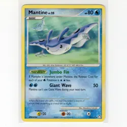 Pokemon TCG Mantine 29/123 DPP Mysterious Treasures Regular Rare Card EN-MP 2007 - Image 1