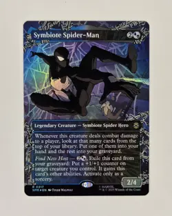 Symbiote Spider-Man Foil 0217 Borderless Marvel's Spider-Man MTG - Image 1