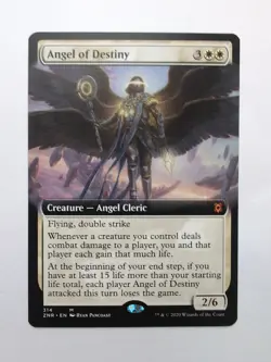 MTG Angel of Destiny (ZNR) Zendikar Rising Extended Art Regular Mythic 314 - Image 1