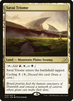 1 Savai Triome Ikoria: Lair of Behemoths Regular NM Mint Magic the Gathering MTG - Image 1