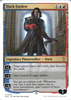 MTG Dack Fayden (White Border) (80) | NM | Mystery Booster 2 {MB2} - Image 1