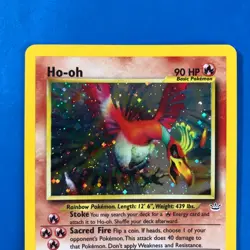 Pokemon TCG Ho-Oh Neo Revelation Holo Card 7/64 Unlimited Rare - LP - Image 2