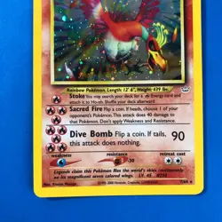 Pokemon TCG Ho-Oh Neo Revelation Holo Card 7/64 Unlimited Rare - LP - Image 3