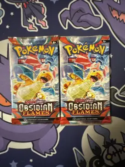 Pokemon TCG Obsidian Flames Booster 2 Packs Factory Sealed - Image 1