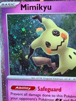 Mimikyu 037/091 Cosmo Holo ~Double Cosmo Swirl~ Pokemon TCG Trick or Trade 2024 - Image 1