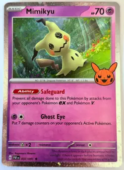 Mimikyu 037/091 Cosmo Holo ~Double Cosmo Swirl~ Pokemon TCG Trick or Trade 2024 - Image 4