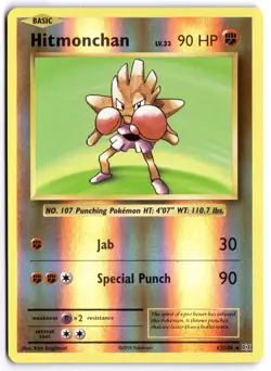 Pokemon Reverse Holo Hitmonchan Holo Rare XY - Evolutions 62/108 NM - Image 1