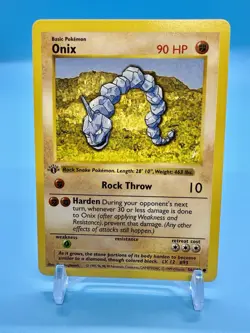 1999 Pokemon Game 1st Edition ONIX Shadowless English 56/102 *Never Played* (A) - Image 1