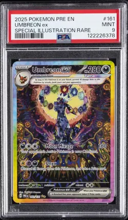 2025 POKEMON PRE EN-PRISMATIC EVOLUTIONS #161 UMBREON EX PSA 9 - Image 1