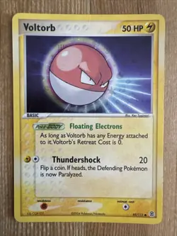 Pokemon TCG Voltorb EX FireRed & LeafGreen 85/112 Reverse Holo Common MP/HP - Image 1