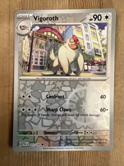 Pokemon TCG Vigoroth Scarlet & Violet - Paldea Evolved 161/193 Reverse Holo... - Image 1