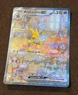 Alakazam ex 201/165 Pokemon Scarlet & Violet 151 Special Illustration Rare SIR - Image 1