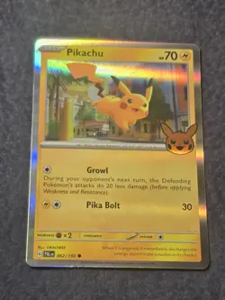 2023 Pokemon Trick Or Trade BOOster Pikachu Holo #062/193 Halloween - Image 1
