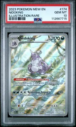 2023 POKEMON MEW EN-151 ILLUSTRATION RARE #174 NIDOKING PSA 10 - Image 1